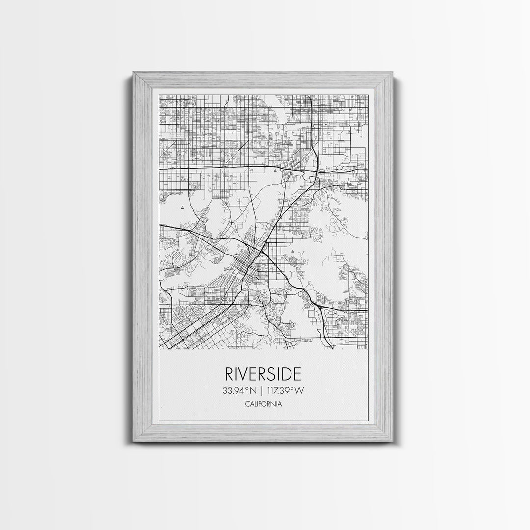 Riverside Street Map, California Map, City Map Art, Minimalist Art, Wall Art, Canvas Print, Unique Wall Décor, Boyfriend Gift, Travel Art