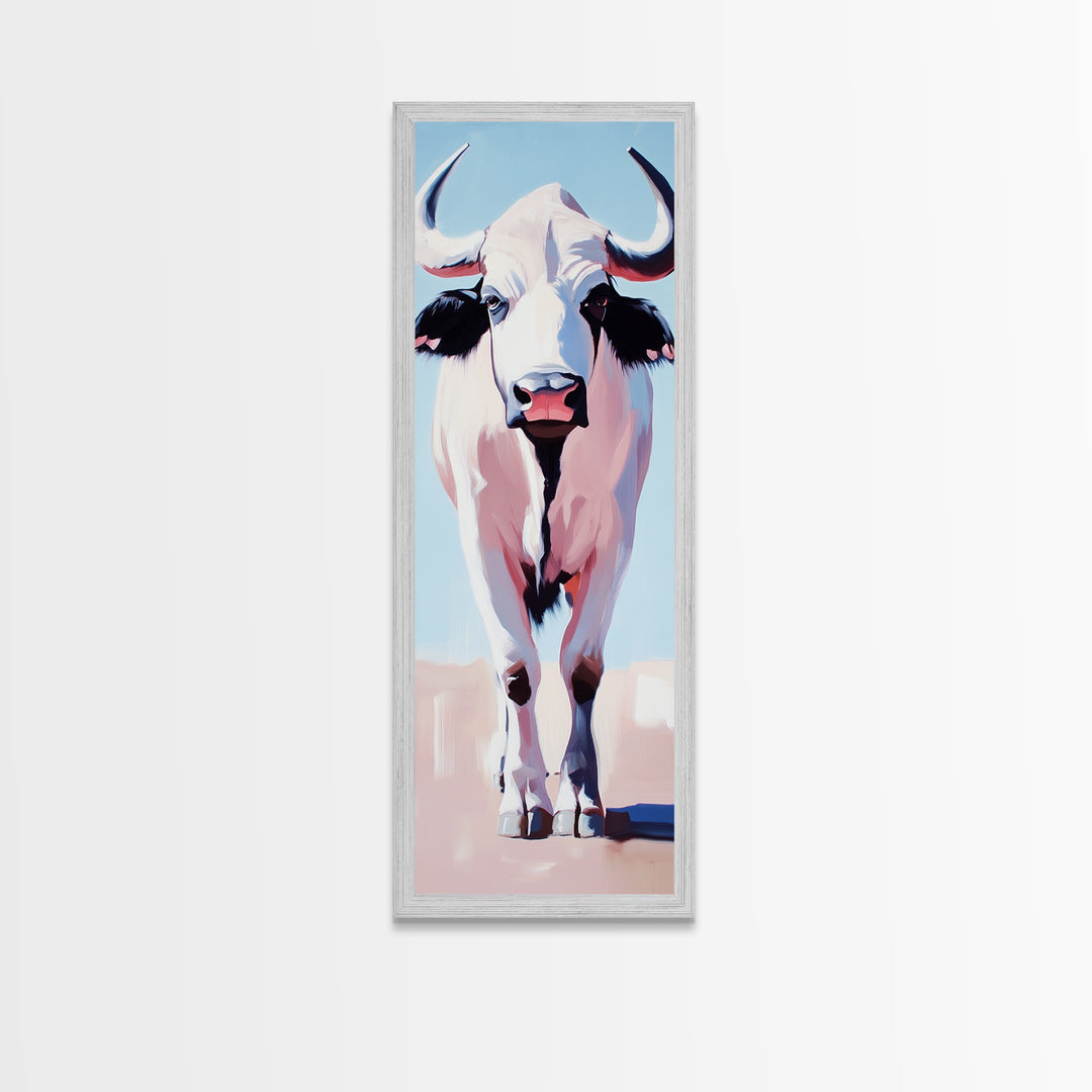 Bison Canvas Print Modern Rustic Wall Art Boho Art Southwest Wall Art Above Bed Art Vertical Wall Art