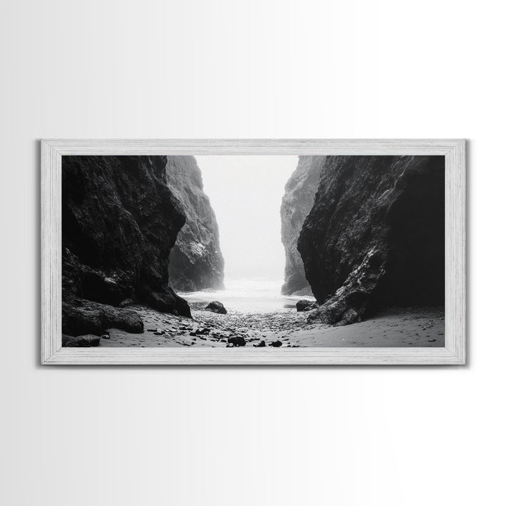 Canyon, moody art, dramatic landscape, rustic decor, wabi sabi art, minimalist art, vertical wall art, farmhouse art, framed canvas print