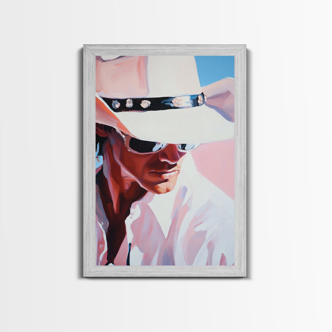 Cowboy, Western Art, Rustic Decor, Coastal Cowgirl Wall Art, Canvas Print, Gift Idea For Him, Farmhouse Art, Above Sofa Art