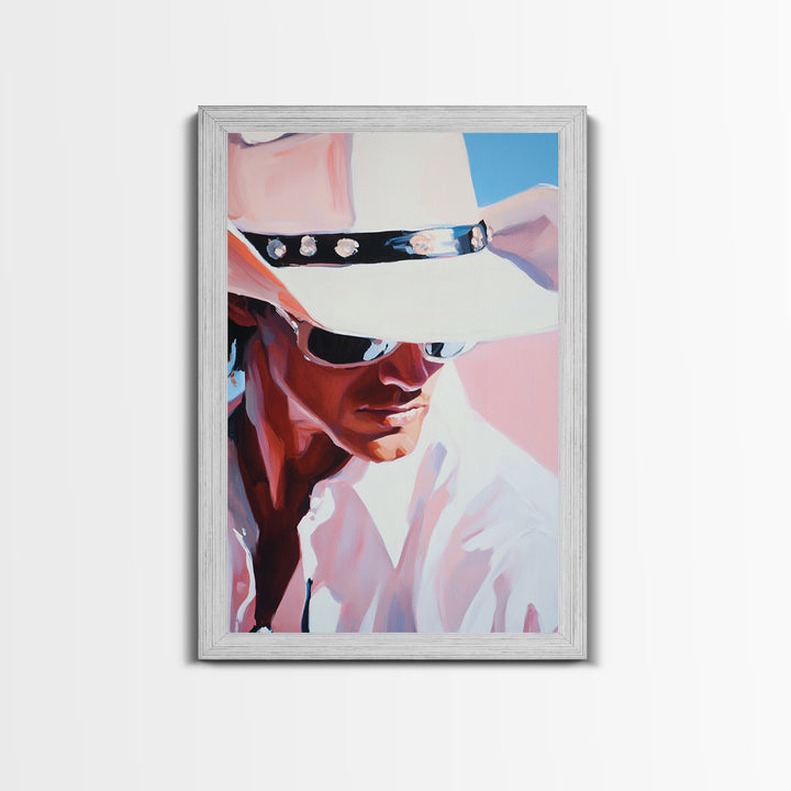 Cowboy, Western Art, Rustic Decor, Coastal Cowgirl Wall Art, Canvas Print, Gift Idea For Him, Farmhouse Art, Above Sofa Art