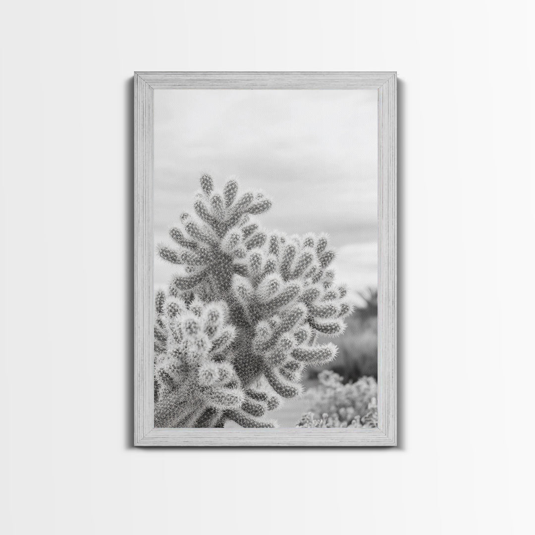Cactus photography, desert wall art, framed canvas print, Joshua tree art, rustic decor, botanical prints, boho wall art, minimalist art