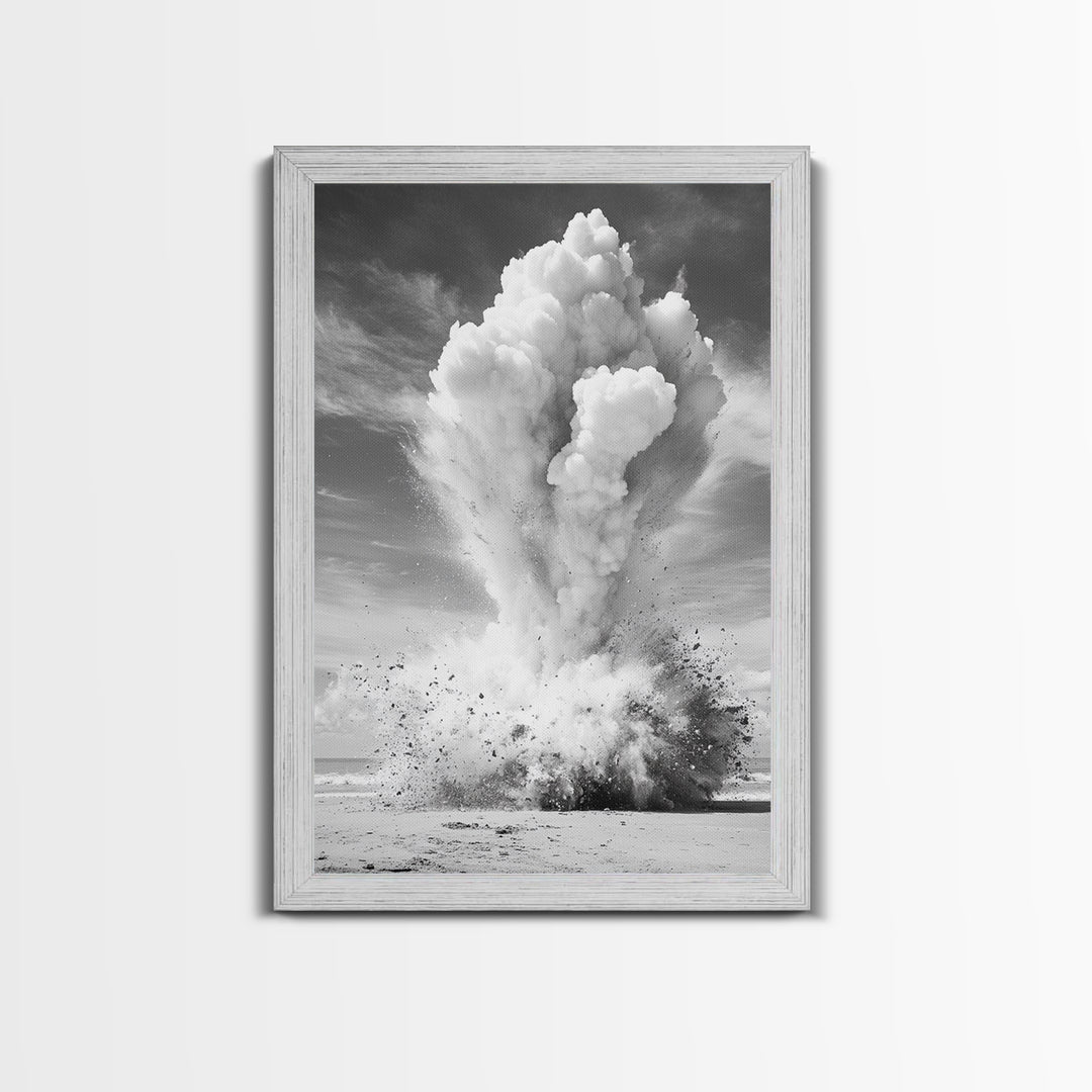 Explosion art, science art, moody art, dark romance painting, wabi sabi art, unique wall art, rustic decor, canvas print, above sofa art