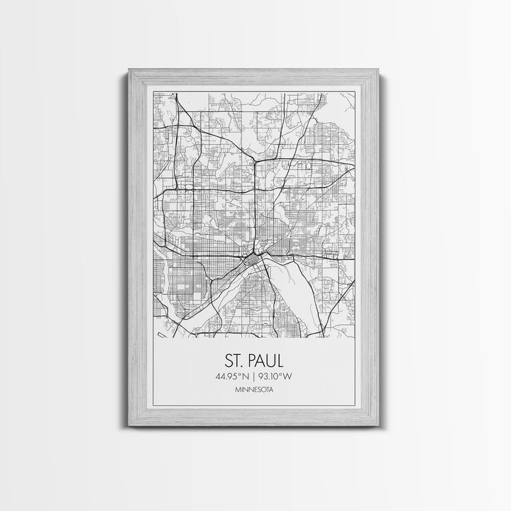 St Paul Street Map, Minnesota Map, City Map Print, Modern Wall Art, Wall Art, Canvas Print, Bedroom Wall Art, Traveler Gift, Travel Wall Art
