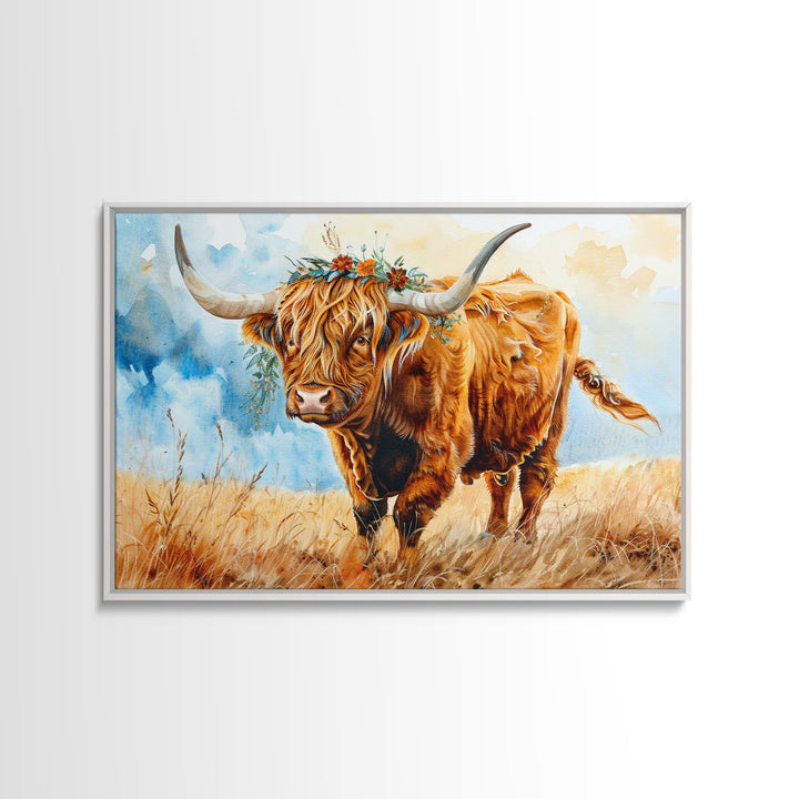 Cow Wall Art, Cow Print, Cow Wallhanging, Farmhouse Decor, Country Western Decor, Cow Lover Gift, Cottage Core Framed Art, Cute Cow