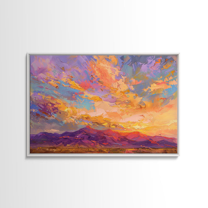 Arizona Desert Framed Art, Canvas Print, Canvas Art, Vintage Desert Decor, Pop Art, Mid Century Modern Style Home Decor, Wall Art