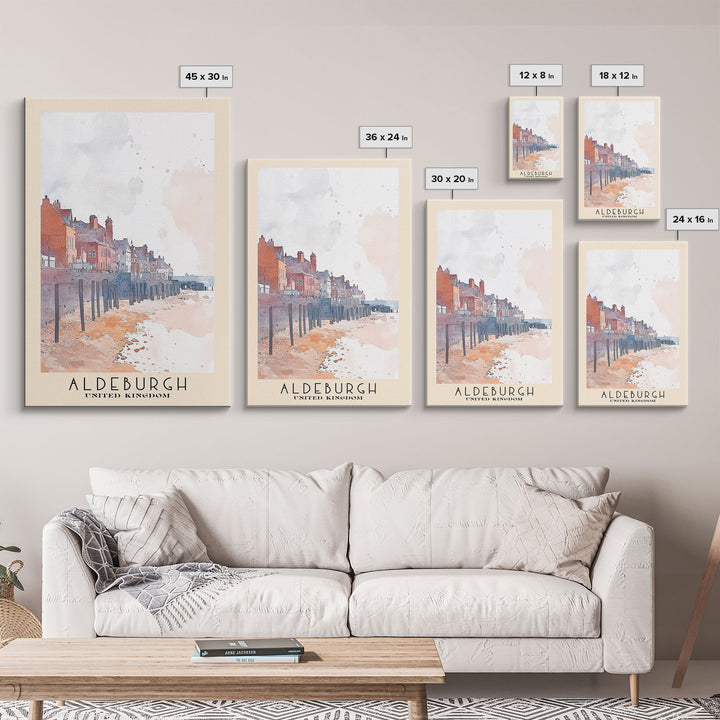 Aldeburgh, United Kingdom Watercolor Print, Vacation Gift, United Kingdom Wall Art, Vacation Wall Art, Vacatation Memories, Beach Decor, Beach Or Lakehouse Art