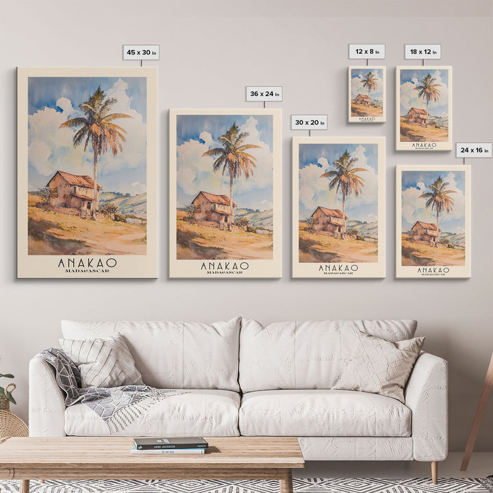 Anakao, Madagascar Watercolor Print, Vacation Gift, Madagascar Wall Art, Vacation Wall Art, Vacatation Memories, Beach Decor, Beach Or Lakehouse Art