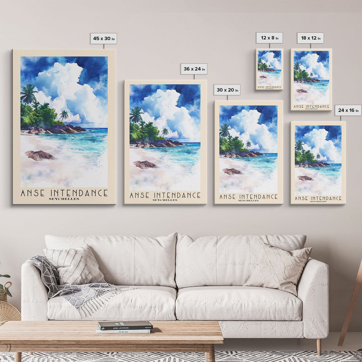 Anse Intendance, Seychelles Watercolor Print, Vacation Gift, Seychelles Wall Art, Vacation Wall Art, Vacatation Memories, Beach Decor, Beach Or Lakehouse Art