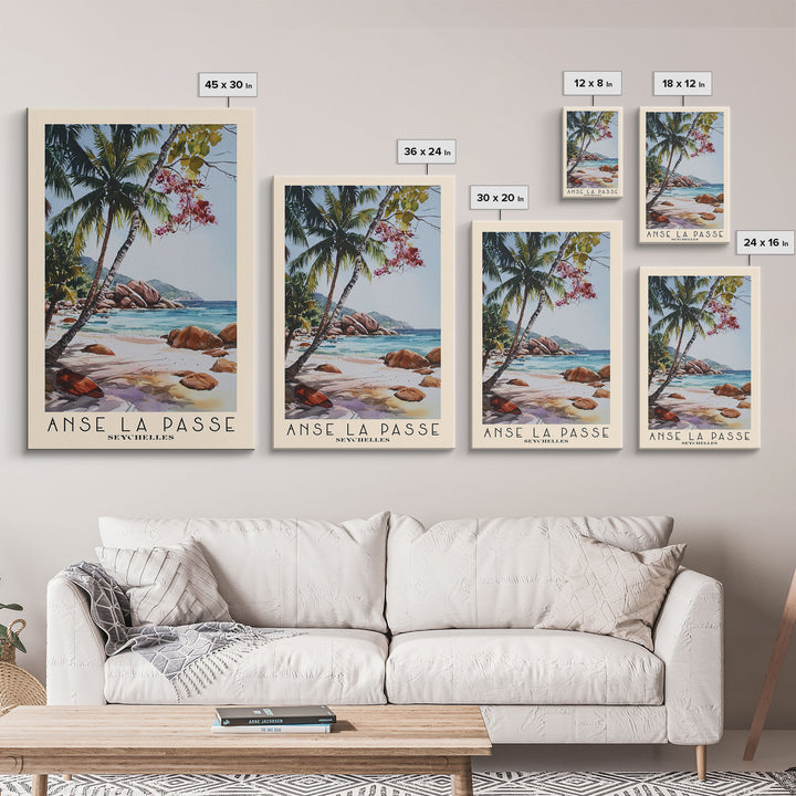 Anse La Passe, Seychelles Watercolor Print, Vacation Gift, Seychelles Wall Art, Beach Painting, Beach Decor, Beach Or Lakehouse Art
