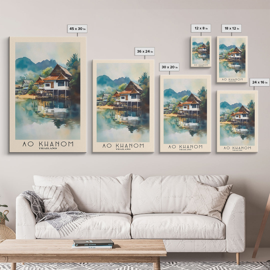 Ao Khanom, Thailand Watercolor Print, Vacation Gift, Thailand Wall Art, Vacation Wall Art, Vacatation Memories, Beach Decor, Beach Or Lakehouse Art