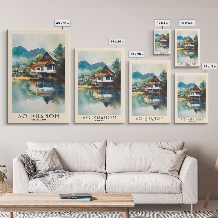 Ao Khanom, Thailand Watercolor Print, Vacation Gift, Thailand Wall Art, Vacation Wall Art, Vacatation Memories, Beach Decor, Beach Or Lakehouse Art