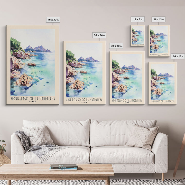 Archipelago of La Maddalena, Italy Watercolor Print, Vacation Gift, Italy Wall Art, Beach Painting, Beach Decor, Beach Or Lakehouse Art
