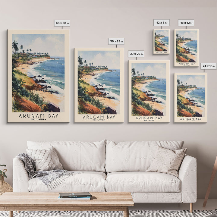 Arugam Bay, Sri Lanka Watercolor Print, Vacation Gift, Sri Lanka Wall Art, Vacation Wall Art, Vacatation Memories, Beach Decor, Beach Or Lakehouse Art