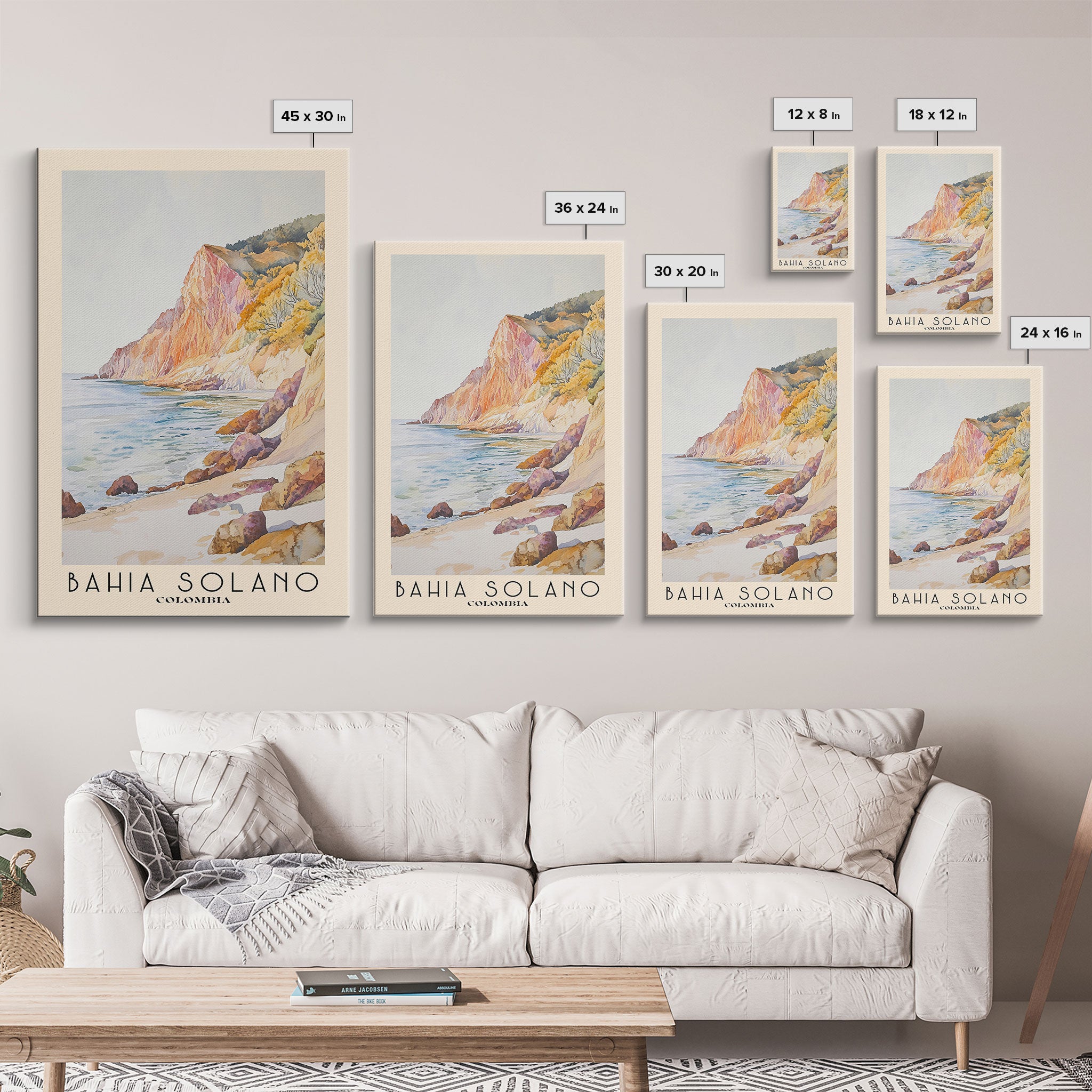 Bahia Solano, Colombia Watercolor Print, Vacation Gift, Colombia Wall Art, Beach Painting, Beach Decor, Beach Or Lakehouse Art
