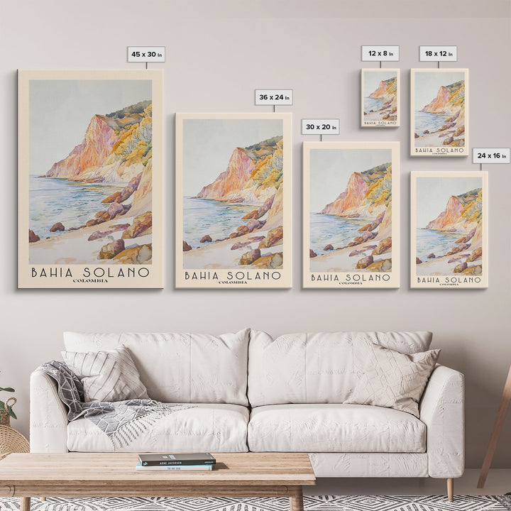 Bahia Solano, Colombia Watercolor Print, Vacation Gift, Colombia Wall Art, Beach Painting, Beach Decor, Beach Or Lakehouse Art
