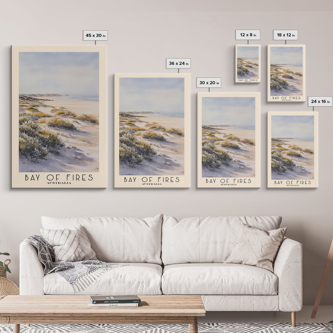 Bay of Fires, Australia Watercolor Print, Vacation Gift, Australia Wall Art, Vacation Wall Art, Vacatation Memories, Beach Decor, Beach Or Lakehouse Art