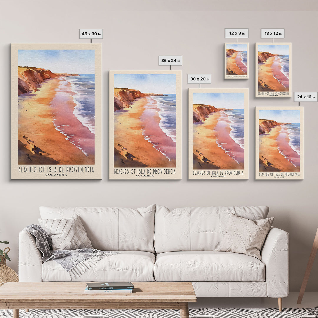 Beaches of Isla de Providencia, Colombia Watercolor Print, Vacation Gift, Colombia Wall Art, Vacation Wall Art, Vacatation Memories, Beach Decor, Beach Or Lakehouse Art