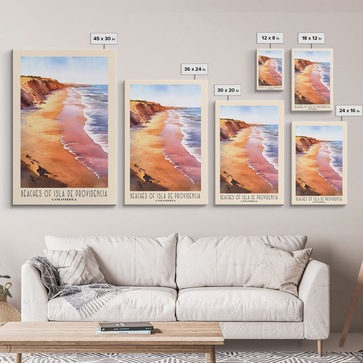 Beaches of Isla de Providencia, Colombia Watercolor Print, Vacation Gift, Colombia Wall Art, Vacation Wall Art, Vacatation Memories, Beach Decor, Beach Or Lakehouse Art