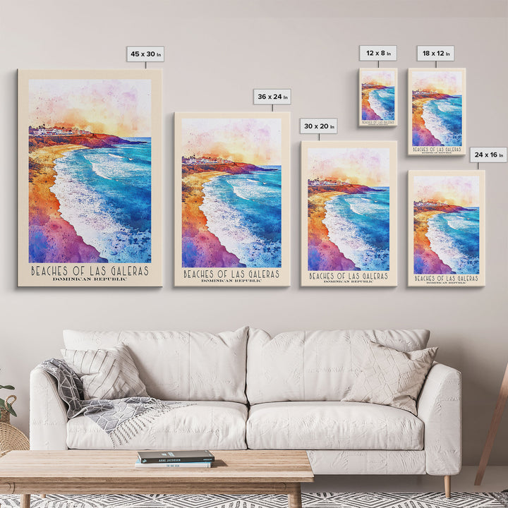 Beaches of Las Galeras, Dominican Republic Watercolor Print, Vacation Gift, Dominican Republic Wall Art, Beach Painting, Beach Decor, Beach Or Lakehouse Art