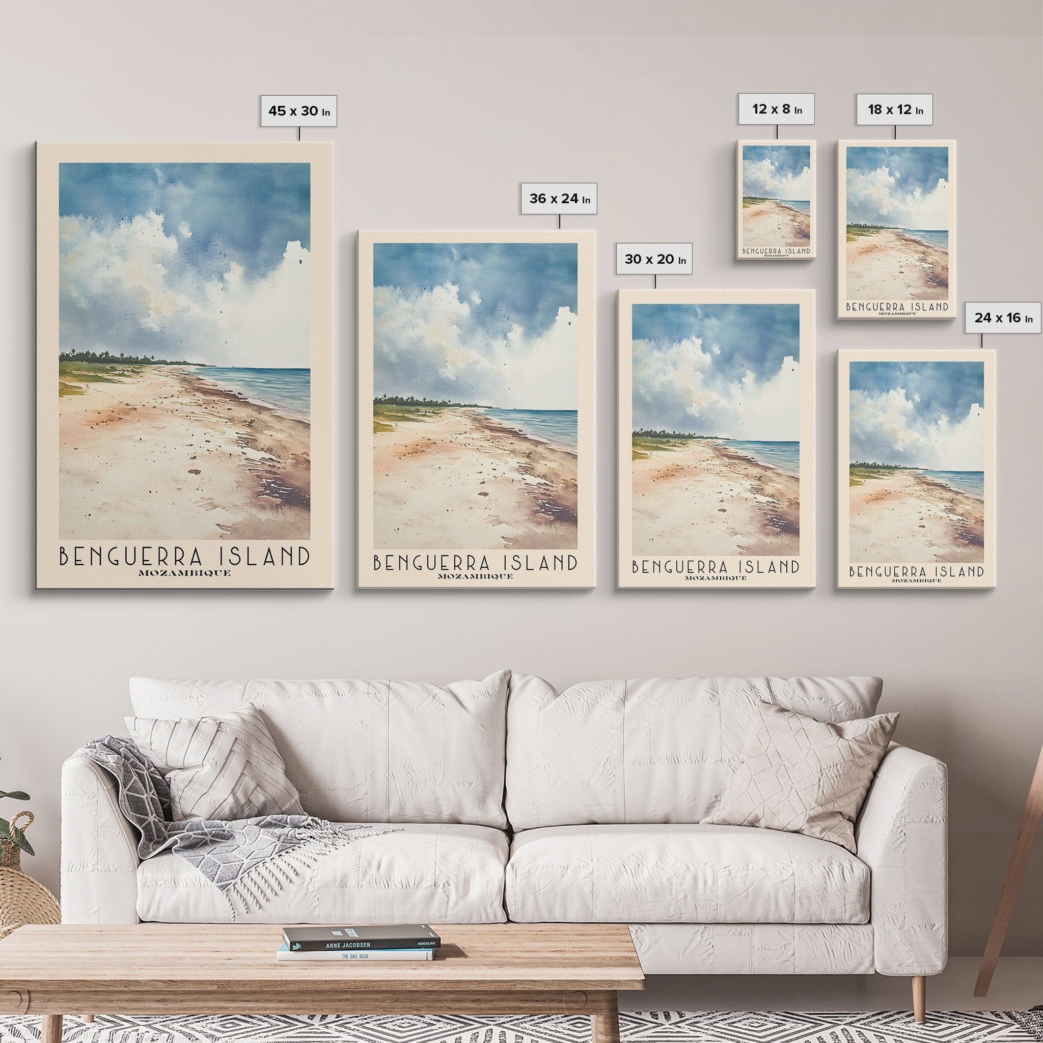 Benguerra Island, Mozambique Watercolor Print, Vacation Gift, Mozambique Wall Art, Vacation Wall Art, Vacatation Memories, Beach Decor, Beach Or Lakehouse Art