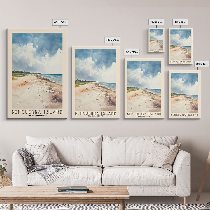 Benguerra Island, Mozambique Watercolor Print, Vacation Gift, Mozambique Wall Art, Vacation Wall Art, Vacatation Memories, Beach Decor, Beach Or Lakehouse Art