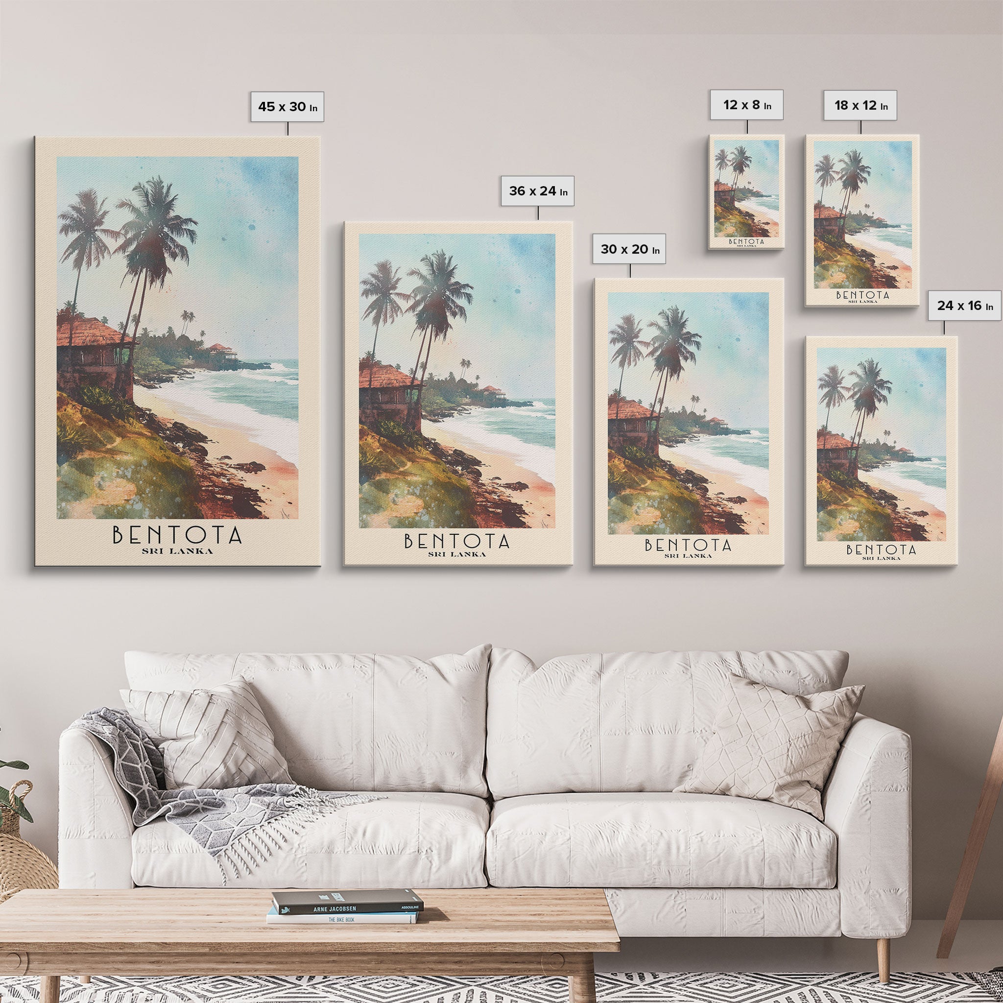 Bentota, Sri Lanka Watercolor Print, Vacation Gift, Sri Lanka Wall Art, Beach Painting, Beach Decor, Beach Or Lakehouse Art