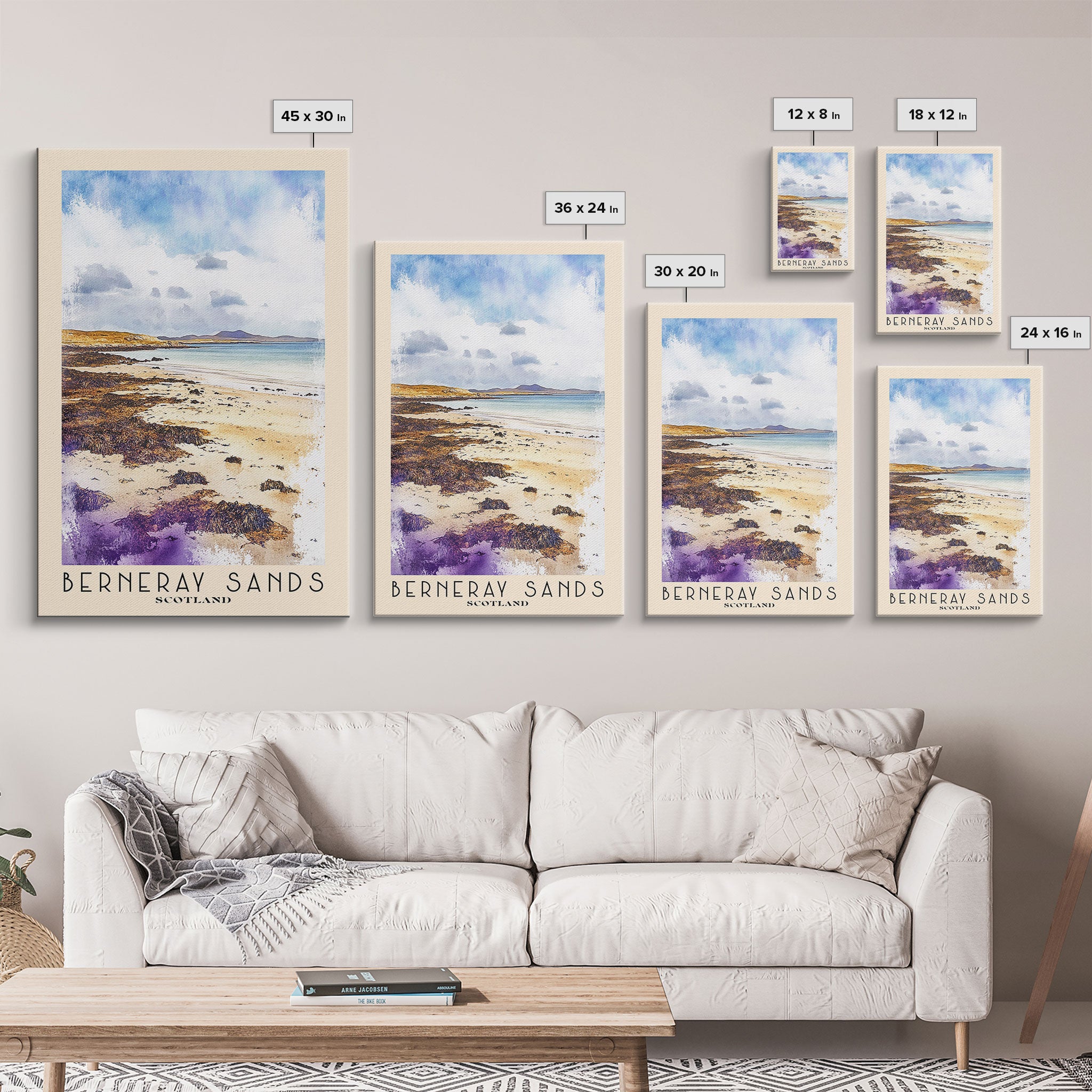 Berneray Sands, Scotland Watercolor Print, Vacation Gift, Scotland Wall Art, Vacation Wall Art, Vacatation Memories, Beach Decor, Beach Or Lakehouse Art