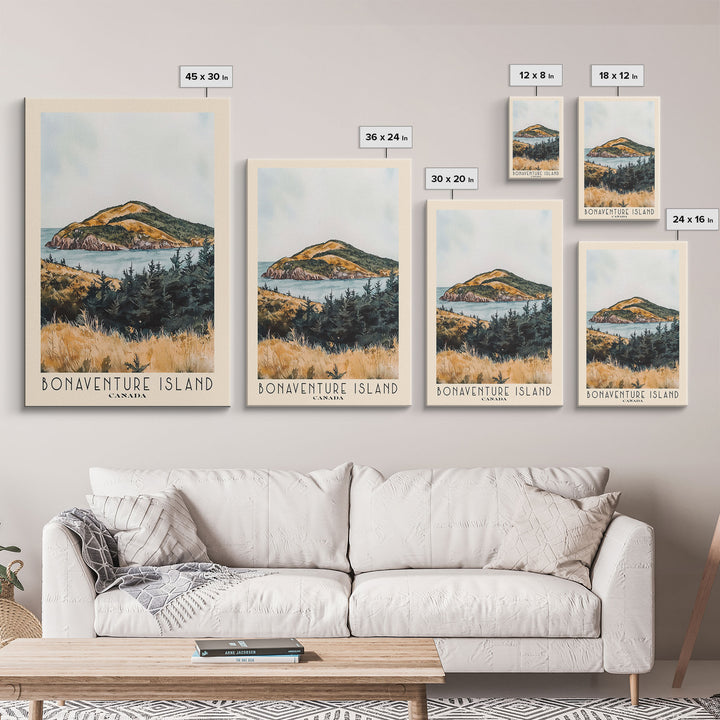 Bonaventure Island, Canada Watercolor Beach Print, Vacation Gift, Canada Wall Art, Beach Painting, Beach Decor, Beach Painting