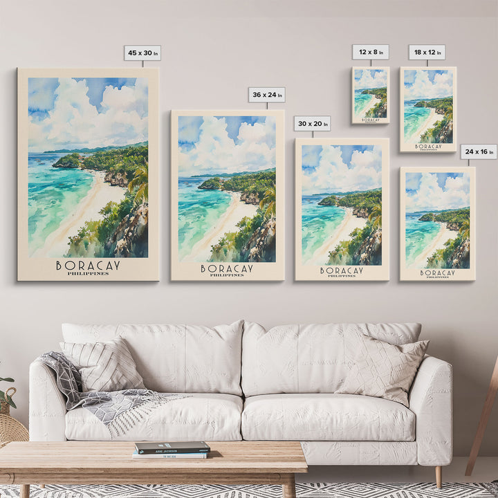 Boracay, Philippines Watercolor Print, Vacation Gift, Philippines Wall Art, Vacation Wall Art, Vacatation Memories, Beach Decor, Beach Or Lakehouse Art