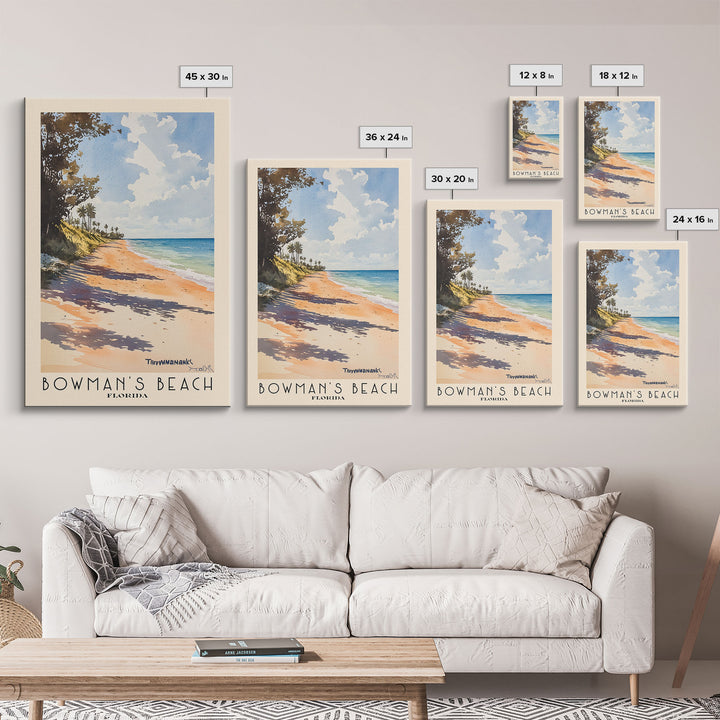 Bowman’s Beach, Florida Watercolor Print, Vacation Gift, Florida Wall Art, Vacation Wall Art, Vacatation Memories, Beach Decor, Beach Or Lakehouse Art