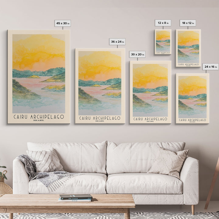 Cairu Archipelago, Brazil Watercolor Print, Vacation Gift, Brazil Wall Art, Vacation Wall Art, Vacatation Memories, Beach Decor, Beach Or Lakehouse Art