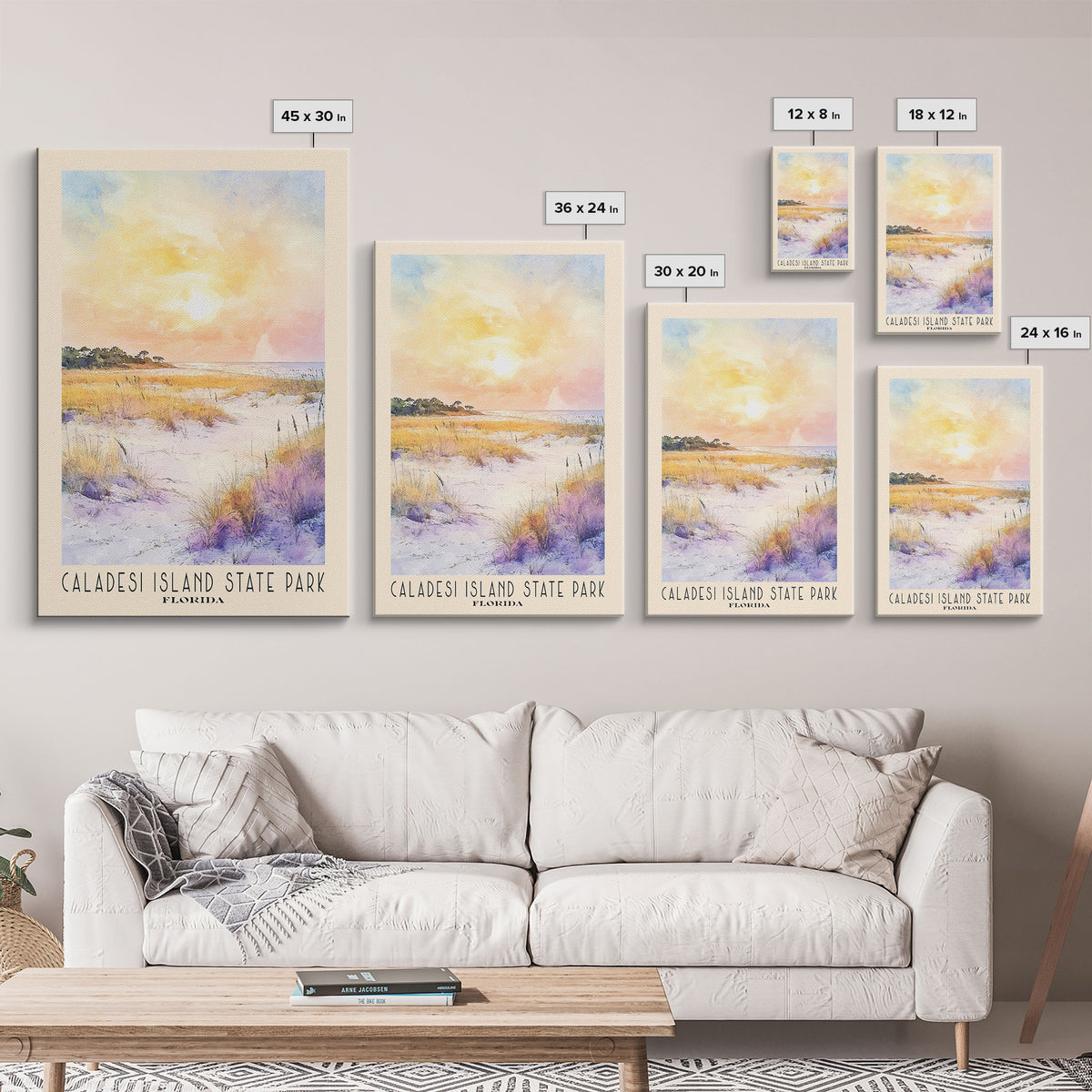 Caladesi Island State Park, Florida Watercolor Beach Print, Vacation Gift, Florida Wall Art, Beach Painting, Beach Decor, Beach Painting