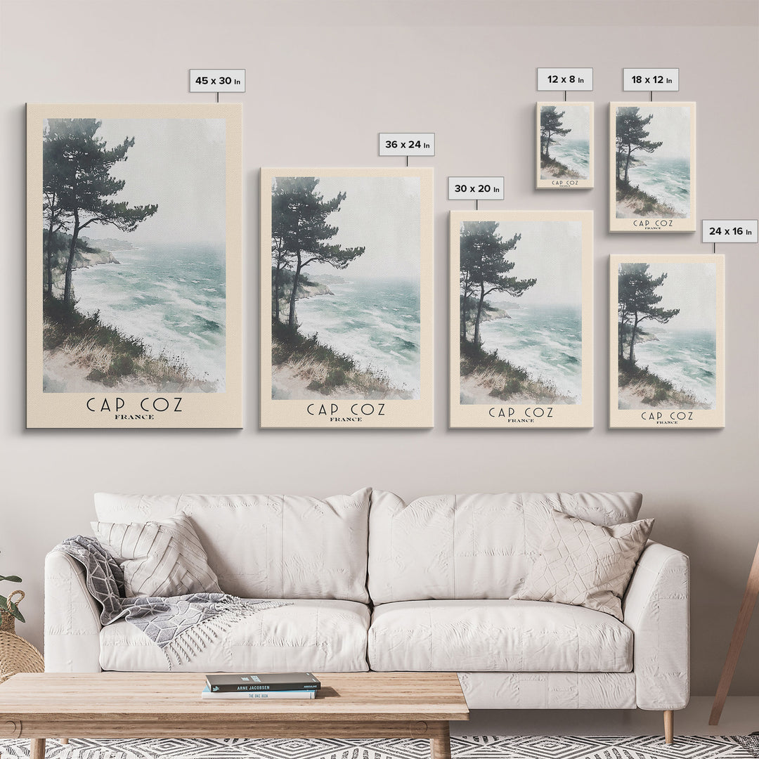 Cap Coz, France Watercolor Print, Vacation Gift, France Wall Art, Vacation Wall Art, Vacatation Memories, Beach Decor, Beach Or Lakehouse Art