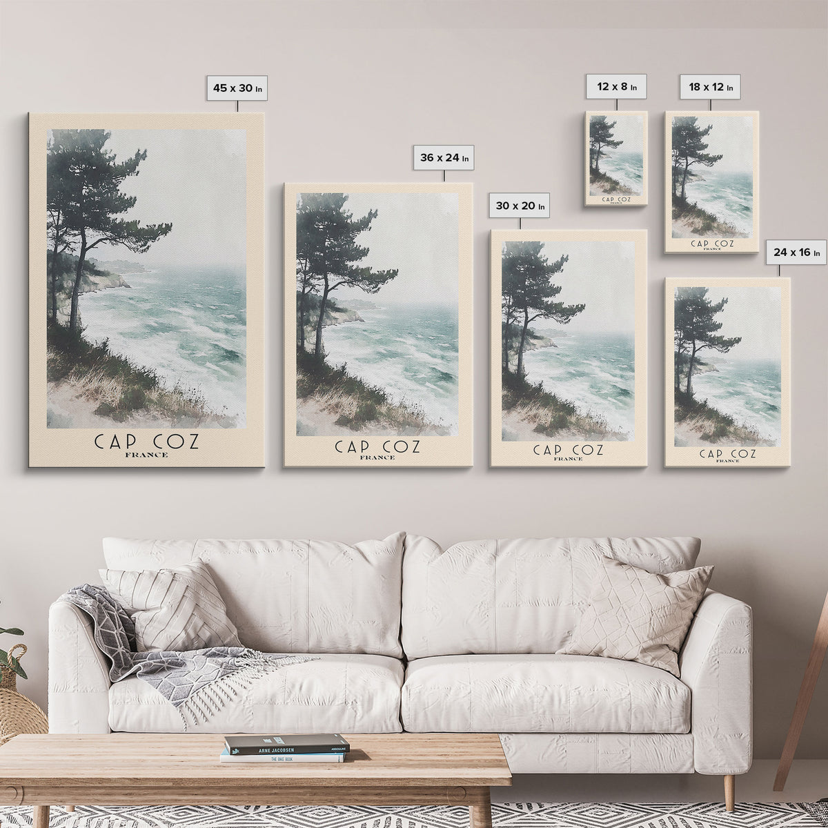 Cap Coz, France Watercolor Print, Vacation Gift, France Wall Art, Vacation Wall Art, Vacatation Memories, Beach Decor, Beach Or Lakehouse Art