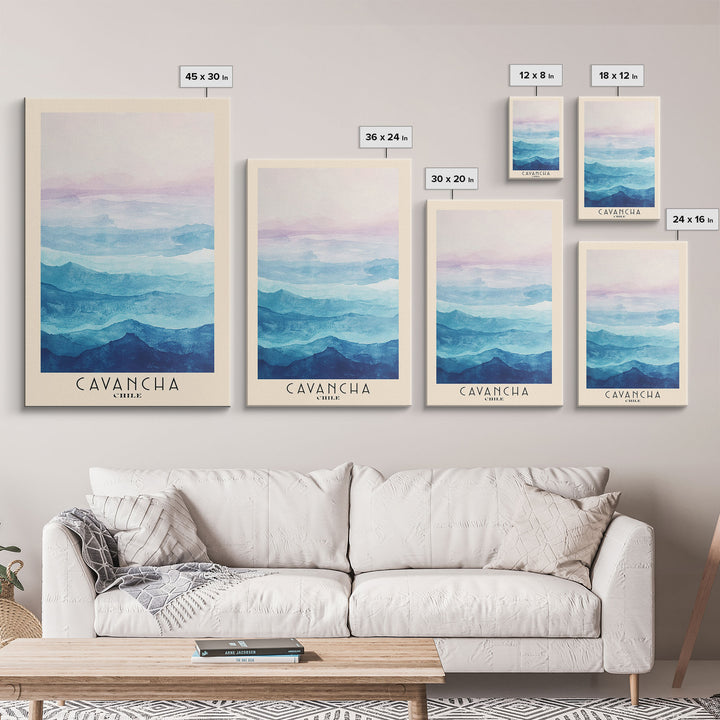 Cavancha, Chile Watercolor Print, Vacation Gift, Chile Wall Art, Vacation Wall Art, Vacatation Memories, Beach Decor, Beach Or Lakehouse Art