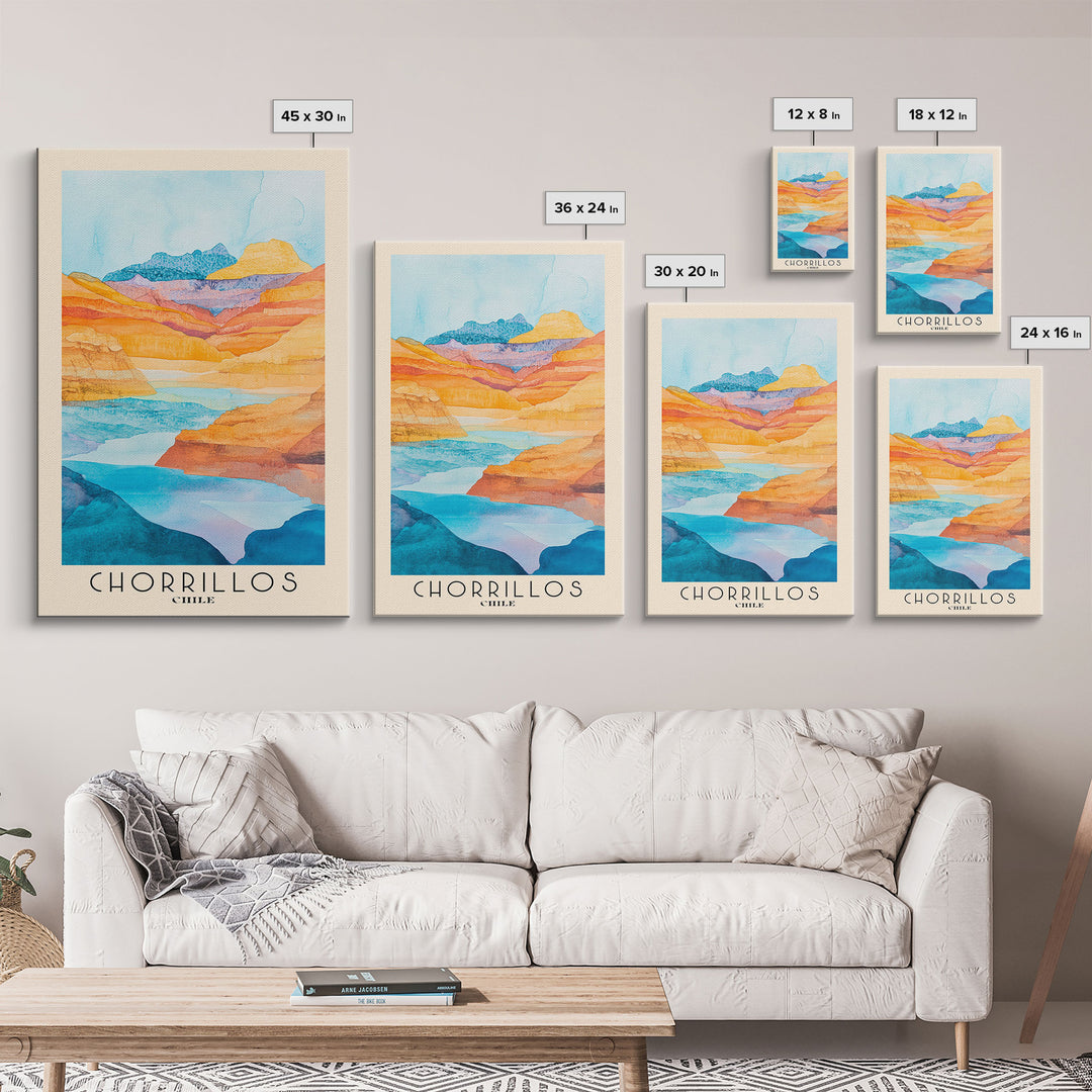 Chorrillos, Chile Watercolor Beach Print, Vacation Gift, Chile Wall Art, Beach Painting, Beach Decor, Beach Painting