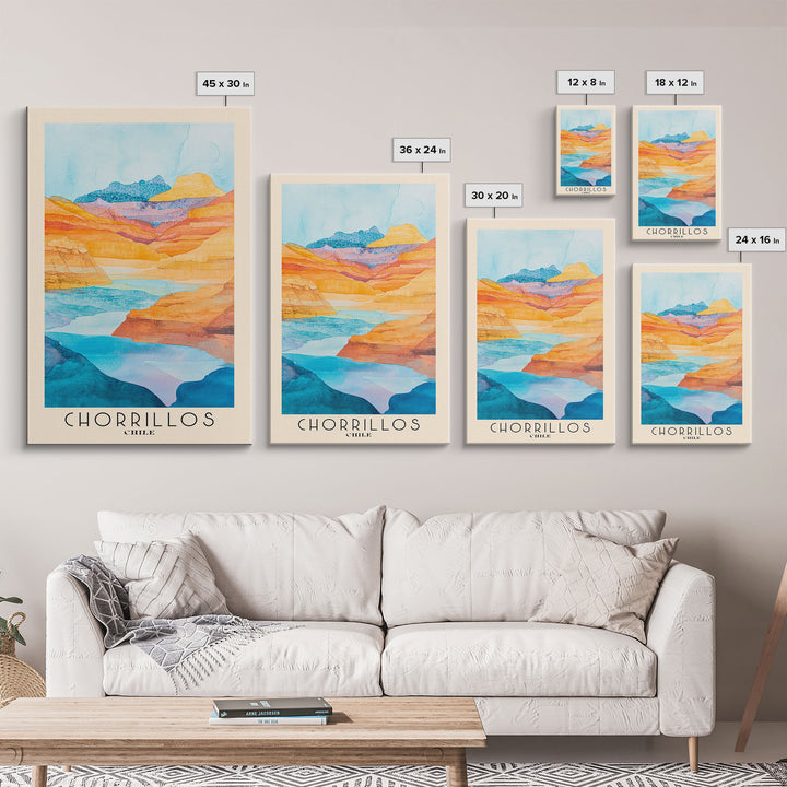 Chorrillos, Chile Watercolor Beach Print, Vacation Gift, Chile Wall Art, Beach Painting, Beach Decor, Beach Painting