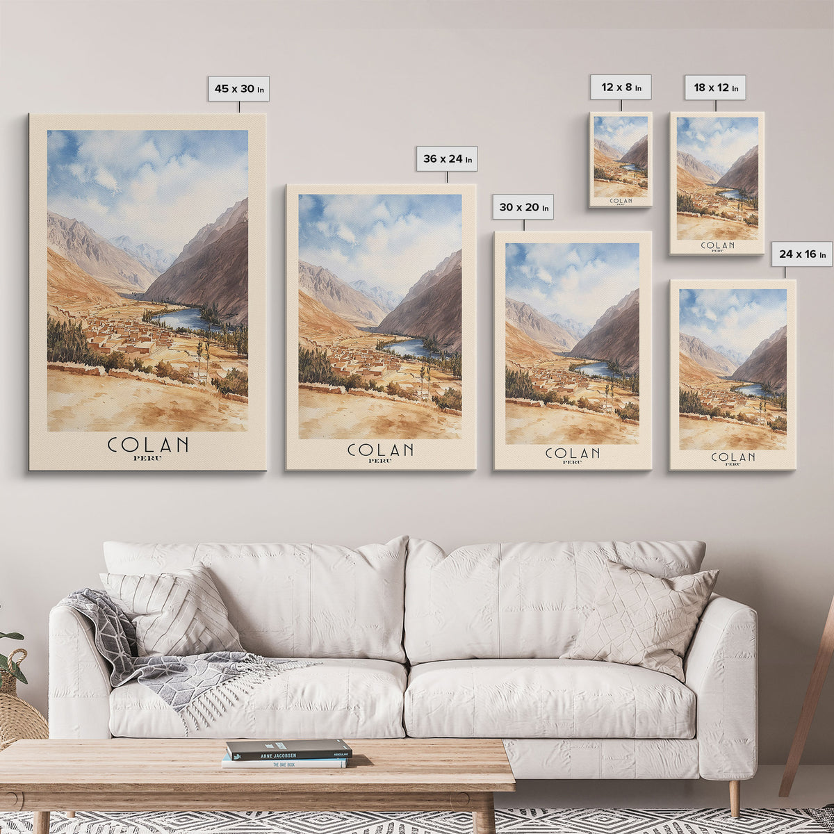 Colan, Peru Watercolor Print, Vacation Gift, Peru Wall Art, Beach Painting, Beach Decor, Beach Or Lakehouse Art