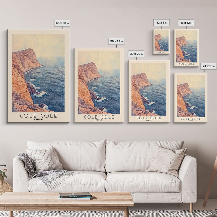 Cole Cole, Chile Watercolor Beach Print, Vacation Gift, Chile Wall Art, Beach Painting, Beach Decor, Beach Painting