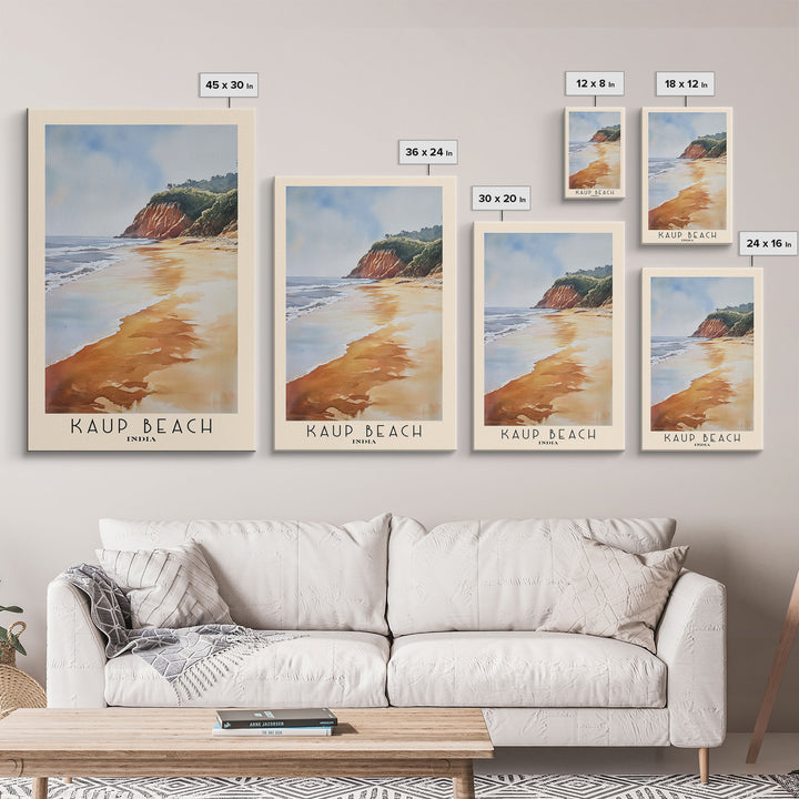 Kaup Beach, India Watercolor Print, Vacation Gift, India Wall Art, Beach Painting, Beach Decor, Beach Or Lakehouse Art