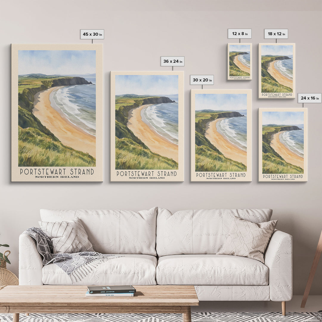 Portstewart Strand, Northern Ireland Watercolor Beach Print, Vacation Gift, Northern Ireland Wall Art, Beach Painting, Beach Decor, Beach Painting