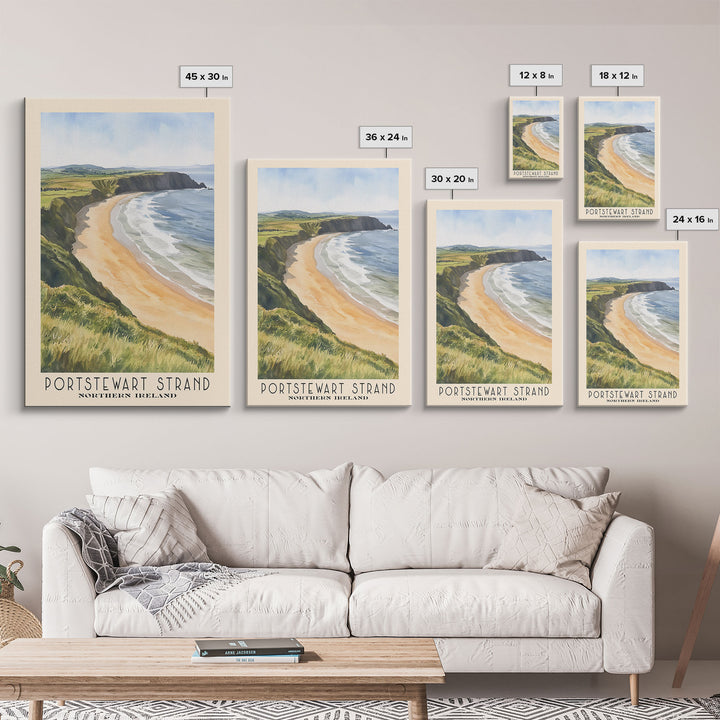 Portstewart Strand, Northern Ireland Watercolor Beach Print, Vacation Gift, Northern Ireland Wall Art, Beach Painting, Beach Decor, Beach Painting