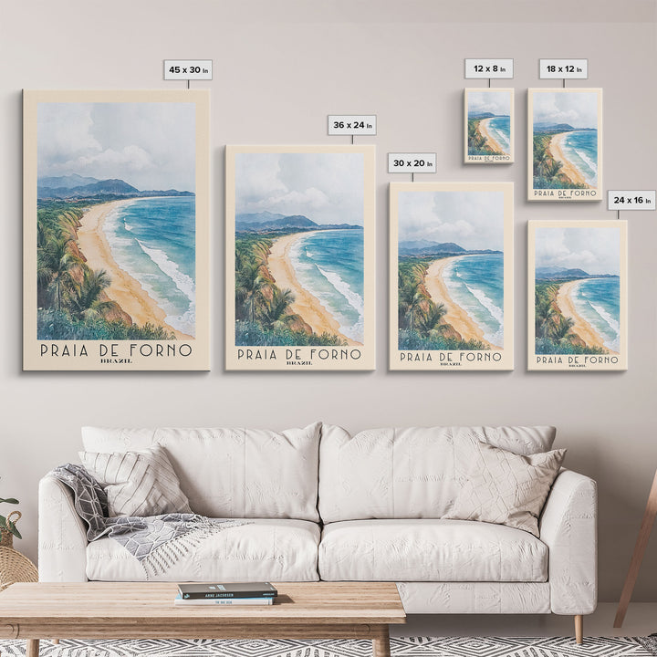 Praia de Forno, Brazil Watercolor Print, Vacation Gift, Brazil Wall Art, Vacation Wall Art, Vacatation Memories, Beach Decor, Beach Or Lakehouse Art