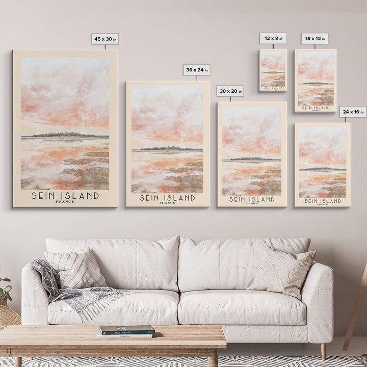 Sein Island, France Watercolor Print, Vacation Gift, France Wall Art, Vacation Wall Art, Vacatation Memories, Beach Decor, Beach Or Lakehouse Art