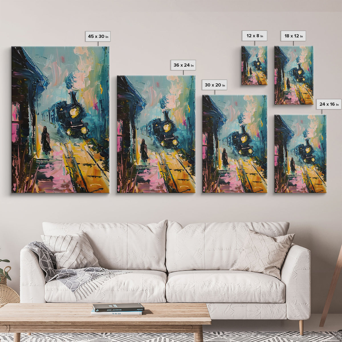Spooky Van Gogh-Inspired Haunted House Framed Canvas Print, Halloween Wall Art, Eerie Home Decor, Ghostly Night Artwork, Haunted Home
