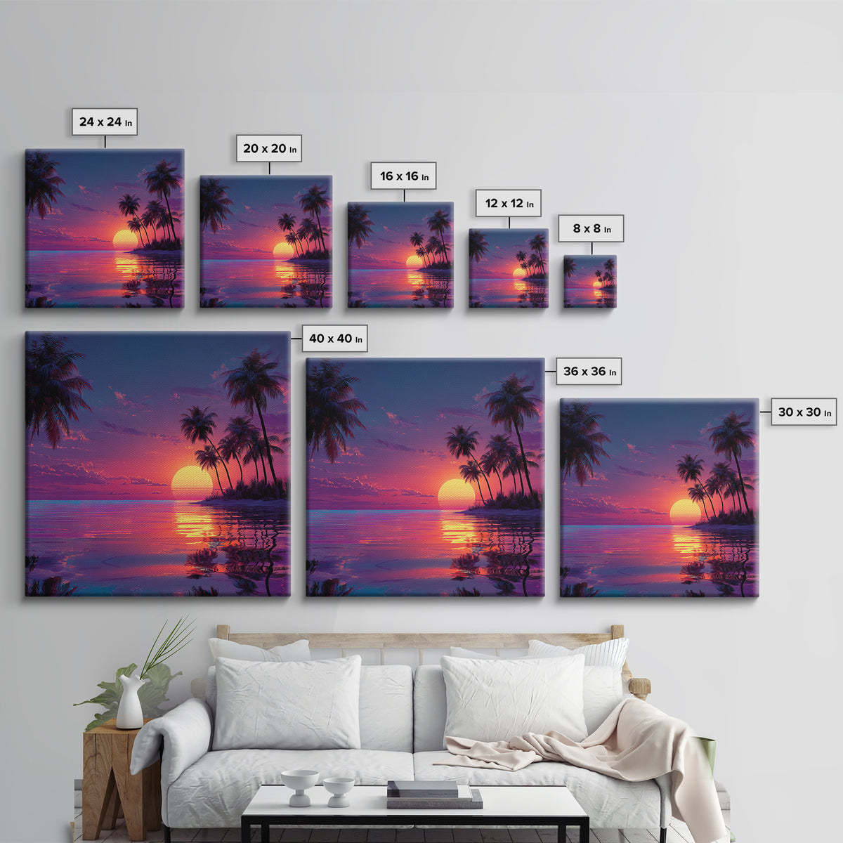 Whimsical Colorful Fantasy Forest With Magical Light And Trees Wall Art Framed Canvas Print For Bedroom And Living Room