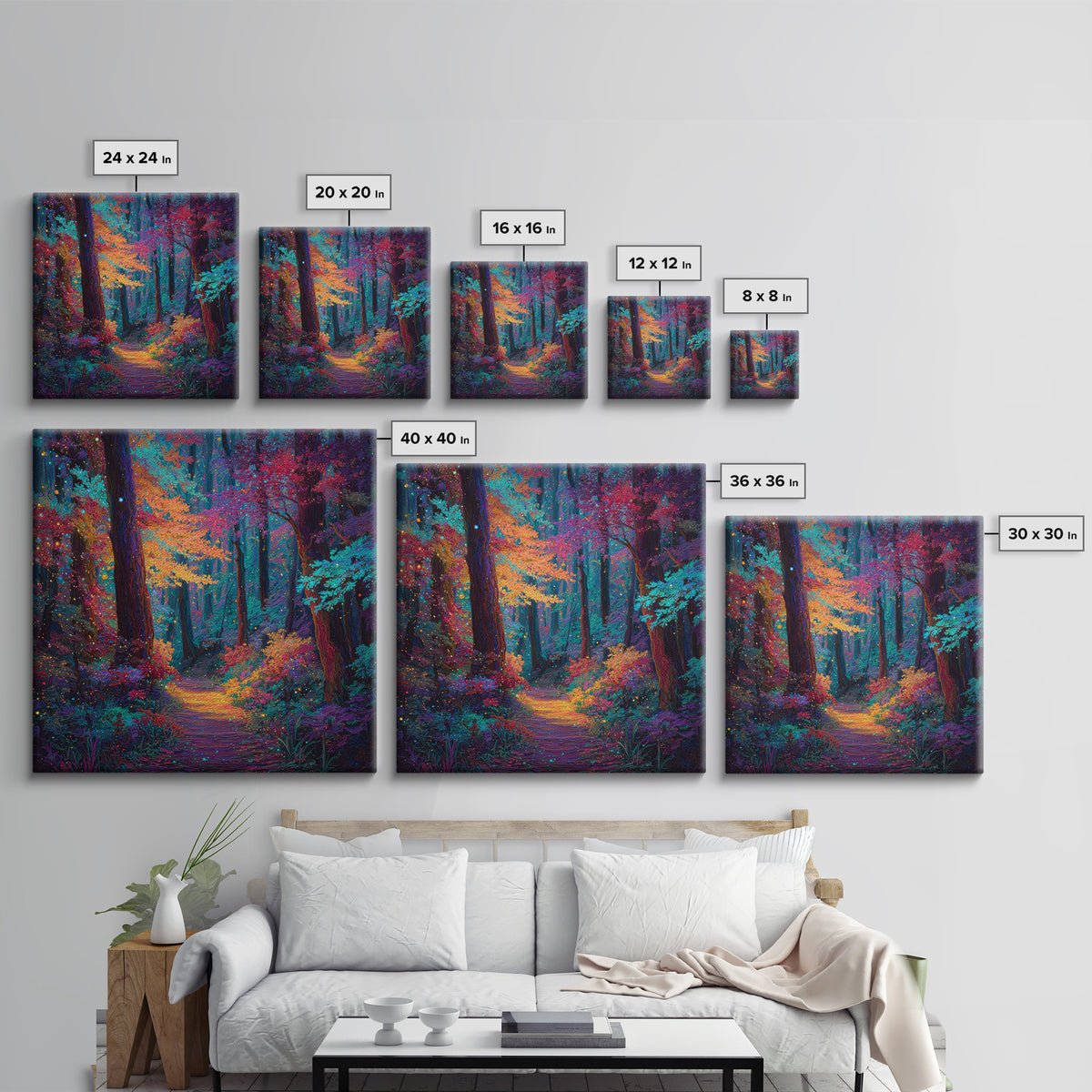 Mystical Galaxy Ocean Landscape Wall Art, Celestial Beach Print, Abstract Ocean Art, Coastal Wall Decor For Bedroom Or Living Room