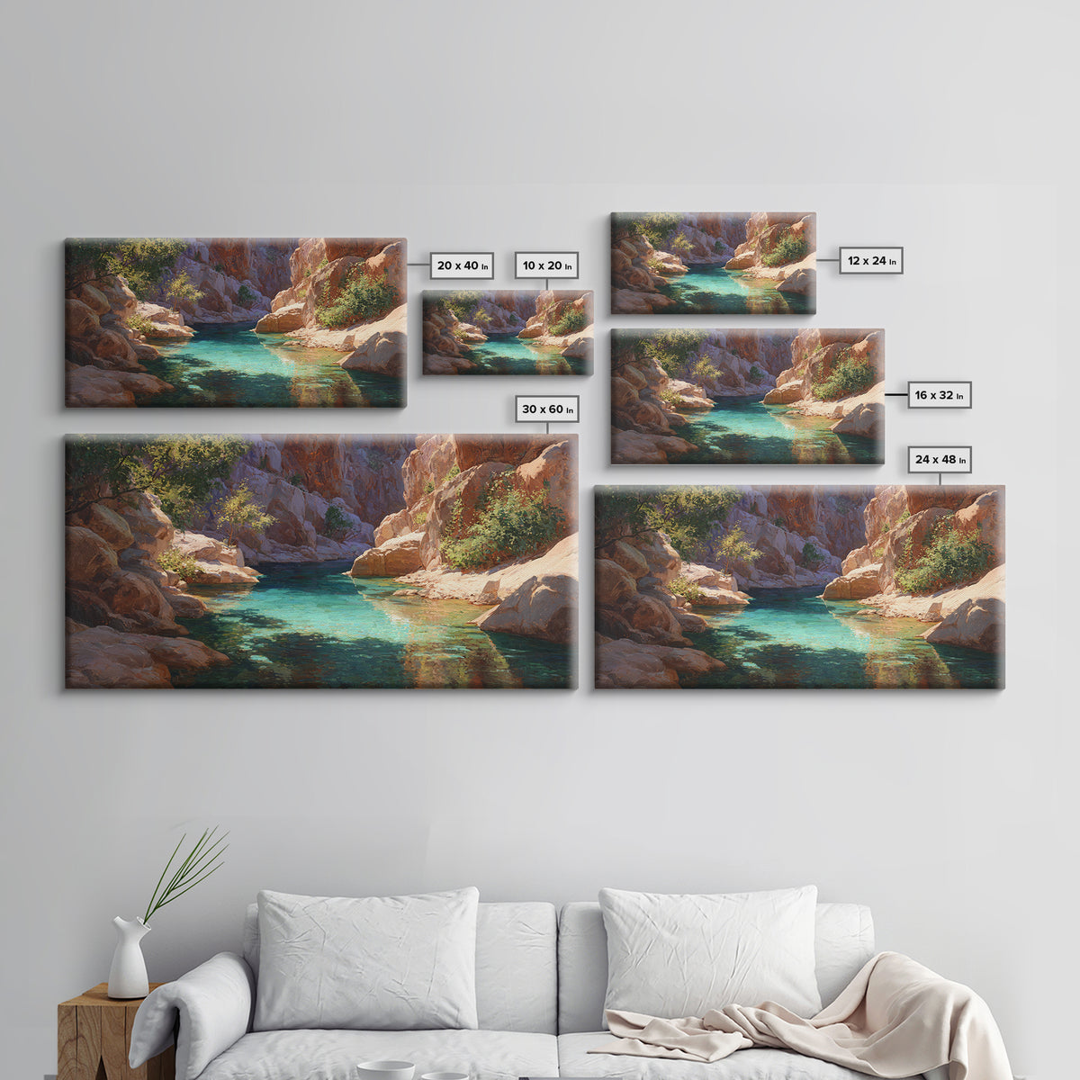 Wild Horses Running Through Prairie Landscape Original Western Artwork Rustic Framed Canvas Print Perfect For Country Home Decor or Man Cave Wall Art
