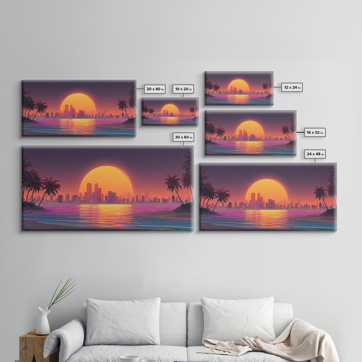 Tranquil Twilight Covered Wagons At Campfire Scene Canvas Print Rustic Western Wall Art For Living Room And Office Decor